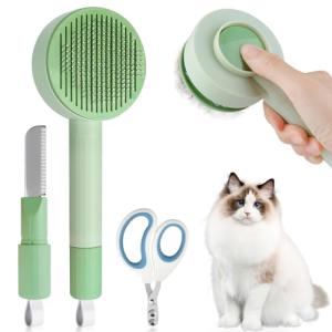 3-in-1 Cat Grooming Brush and Nail Clippers