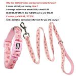 YUDOTE Floral Pink Dog Collar and Leash Set