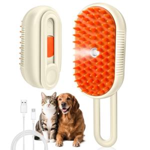 4-in-1 Cat Steam Brush and Shedding Comb