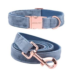 Soft Velvet Dog Collar and Leash Set