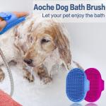 Aoche Dog Bath Brush with Adjustable Handle, 2pcs