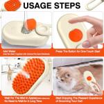 4-in-1 Cat Steam Brush and Shedding Comb