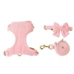 Pink Adjustable Dog Collar and Leash Set