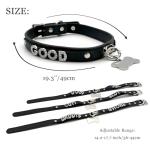 Luxury Adjustable Pu Leather Pet Collar and Leash