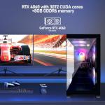 Suevery 32GB RAM Gaming Desktop with RTX 4060