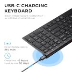 iClever BK10 Wireless Bluetooth Keyboard for Multi-Device