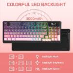 FREEWOLF M96 Wireless Gaming Keyboard with Rainbow Lights