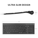 iClever BK10 Wireless Bluetooth Keyboard for Multi-Device