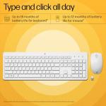 HP 230 White Wireless Keyboard and Mouse Combo