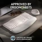 Logitech Wave Wireless Ergonomic Keyboard - White