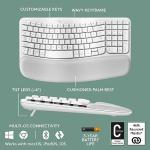 Logitech Wave Wireless Ergonomic Keyboard - White