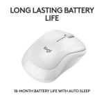 Logitech M240 Silent Bluetooth Wireless Mouse - Off White