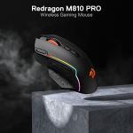 Redragon M810 Pro Wireless Gaming Mouse - RGB, 10000 DPI