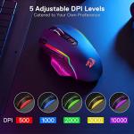 Redragon M810 Pro Wireless Gaming Mouse - RGB, 10000 DPI