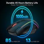 Redragon M810 Pro Wireless Gaming Mouse - RGB, 10000 DPI