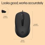 HP 150 Wired Ergonomic Mouse with 1600 DPI