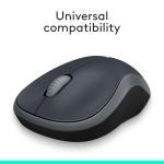Logitech M185 Wireless Mouse - Swift Gray
