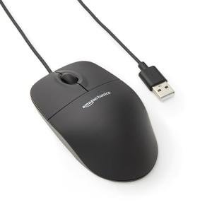 Amazon Basics Wired USB Mouse with 3 Buttons