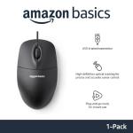 Amazon Basics Wired USB Mouse with 3 Buttons