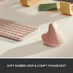 Logitech Lift Wireless Vertical Ergonomic Mouse - Rose