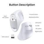 UGREEN Vertical Ergonomic Mouse - Bluetooth & 2.4G