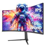 CRUA 34" Curved WQHD Gaming Monitor 120Hz