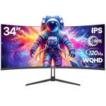 CRUA 34" Curved WQHD Gaming Monitor 120Hz