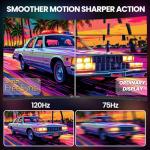 CRUA 34" Curved WQHD Gaming Monitor 120Hz