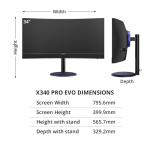 Prism+ X340 Pro Evo 34" Curved Gaming Monitor