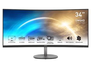 MSI PRO MP341CQ 34" Curved Ultra-wide Monitor