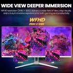 34" White Ultrawide 120Hz Gaming Monitor