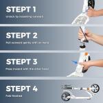 Monvelo Foldable Kick Scooter for Kids and Adults