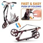 Hurtle Renegade Folding Kick Scooter for All Ages