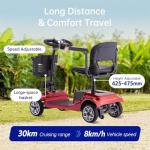 PORIYA 2025 Folding Electric Mobility Scooter Red