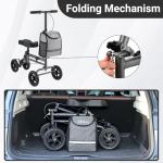 Altus Mobility Knee Walker Scooter in Silver Black