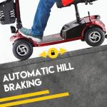 Portable 4-Wheel Folding Mobility Scooter with LED