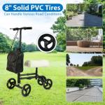 All Terrain Foldable Knee Scooter with 8-Inch Wheels