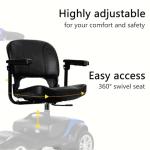 Portable 4-Wheel Folding Mobility Scooter with LED