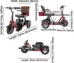 Lightweight Folding Electric 3-Wheel Scooter for Adults