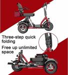 Lightweight Folding Electric 3-Wheel Scooter for Adults