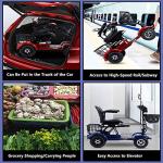 Two-Seater 4-Wheel Mobility Scooter with LED Lights