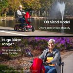 Equipmed XXL Mobility Scooter - 30km Range, 180kg Capacity