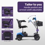 Equipmed Folding 4-Wheel Electric Mobility Scooter