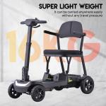 Lightweight Folding Electric Mobility Scooter with Basket