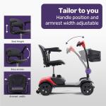EQUIPMED Foldable Electric Mobility Scooter for Seniors