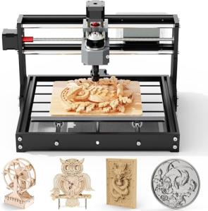 TTC3018 CNC Router Machine 3-Axis Engraving Machine Metal Engraver GRBL Control with Built-in WiFi, 775 Spindle Motor, Engraver Desktop CNC for Wood, Acrylic, Plastic, Aluminum, PCB Milling & Carving