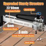 PLSROVACIX 3-Axis CNC Router Machine - 300W Desktop Engraving Mill for Wood, Metal, and Acrylic - Easy Assembly for Beginners - Versatile CNC Solution for Home & Small Shop (31.5in×15.75in×3.74in)