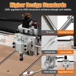 PLSROVACIX 3-Axis CNC Router Machine - 300W Desktop Engraving Mill for Wood, Metal, and Acrylic - Easy Assembly for Beginners - Versatile CNC Solution for Home & Small Shop (31.5in×15.75in×3.74in)