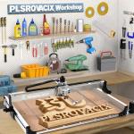 PLSROVACIX 3-Axis CNC Router Machine - 300W Desktop Engraving Mill for Wood, Metal, and Acrylic - Easy Assembly for Beginners - Versatile CNC Solution for Home & Small Shop (31.5in×15.75in×3.74in)