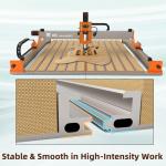 FoxAlien T-slot Hybrid Spoilboard Work Table and aluminum profile base frame Upgrade Kit for XE-Ultra CNC Router Machine
